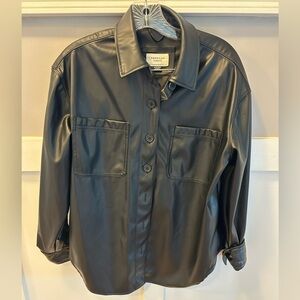 American Eagle Faux Leather Shirt XS